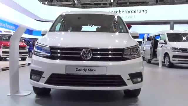 车展实拍全新大众CaddyMaxi，这车内部空间真不错