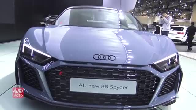 车展实拍2020款奥迪R8豪华跑车细节，土豪们喜欢这台车吗？