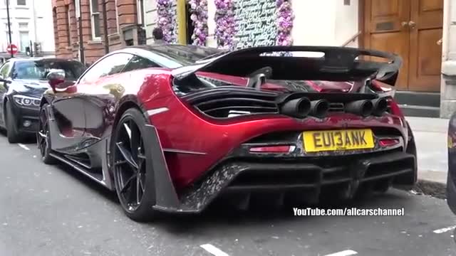 豪华跑车伦敦实拍尾翼曲线感十