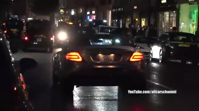 海外实拍豪华跑车游行姿态优雅