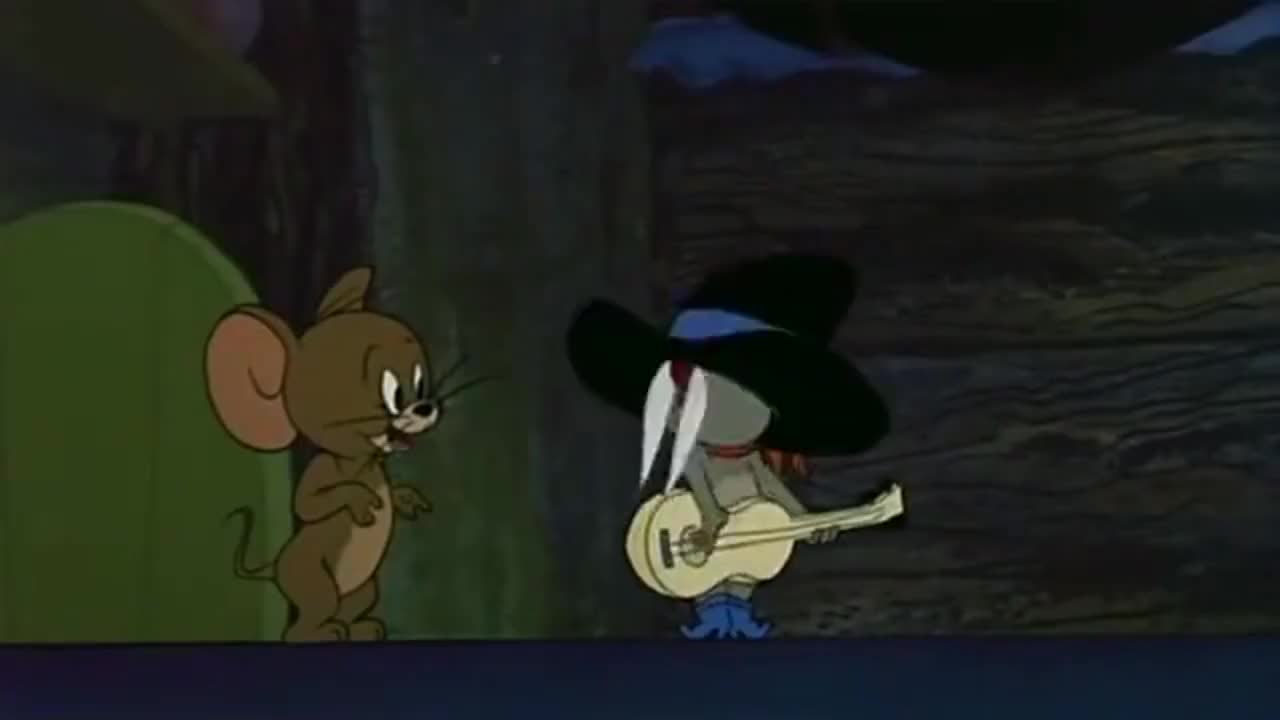 猫和老鼠:舅舅给杰瑞弹奏吉他,他的琴弦断第三根的我