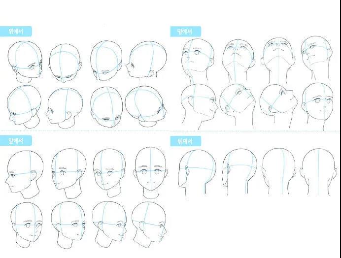 绘画素材奥利给一组人物表情素材参考告别脸部僵硬