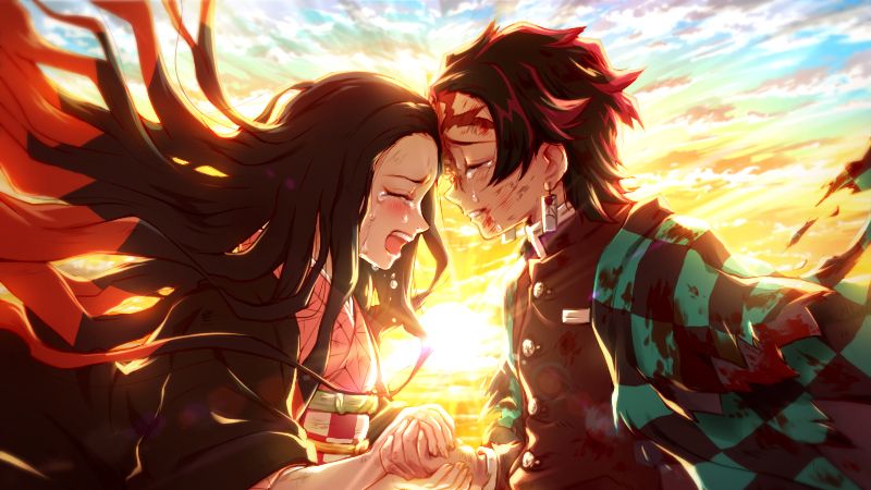 鬼灭之刃高清插画壁纸欣赏网友过瘾