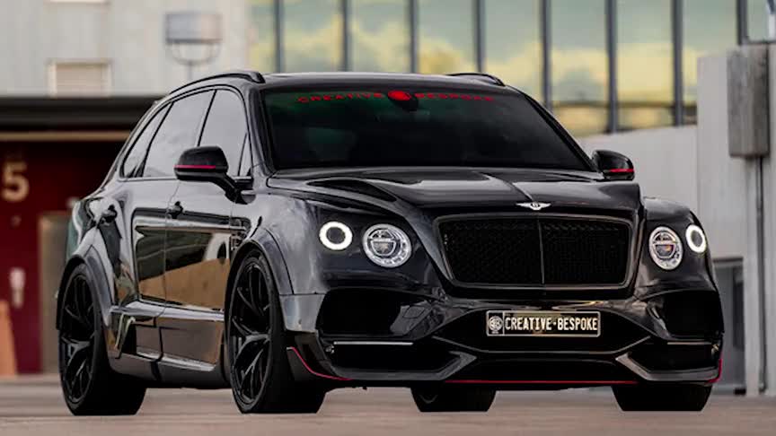 宾利添越改装版官图发布！搭4.0T引擎+黑红内饰还有定制外观套件