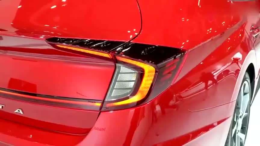 车展实拍欣赏新款现代索纳塔外观