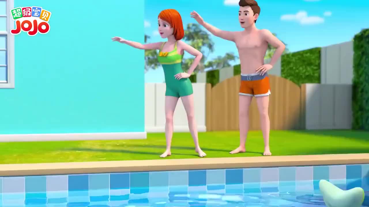 超级宝贝jojo:下水游泳前要先做热身运动