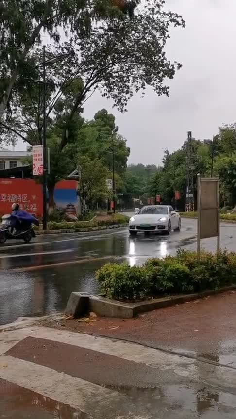 绿牌帕拉梅拉，白色外观，显得更加年轻更帅气的新一代保时捷