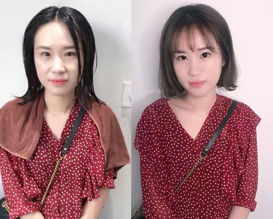 这是正常的,因为你想象的效果,大都是被网上摆拍出来或者p图后的发型