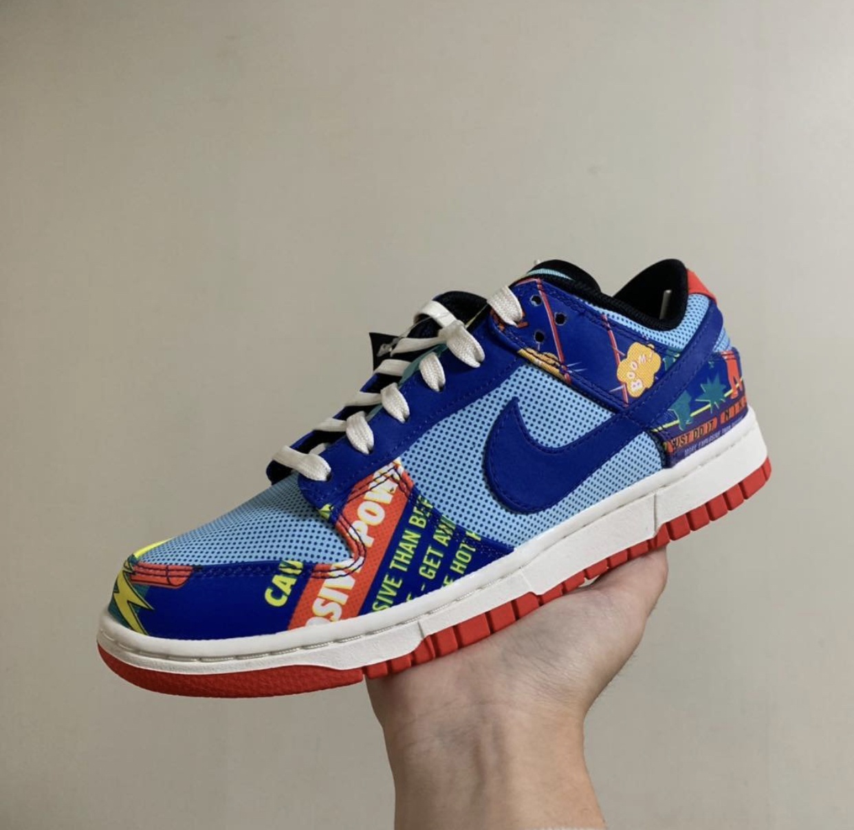 nikedunklowretroog爆竹cny蓝红鞭炮双层刮刮乐