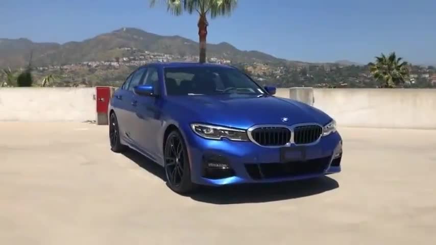 实拍欣赏新款宝马3系蓝色才漂亮