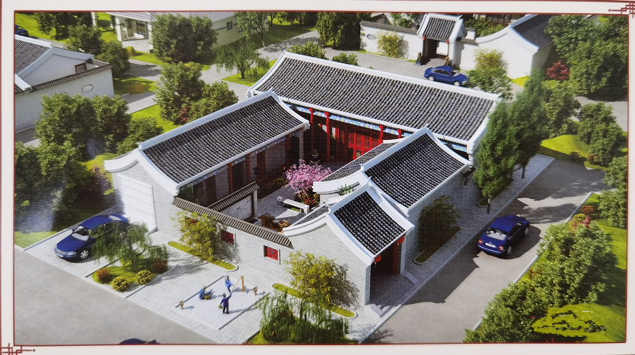 5m*21m,一层新中式三合院
