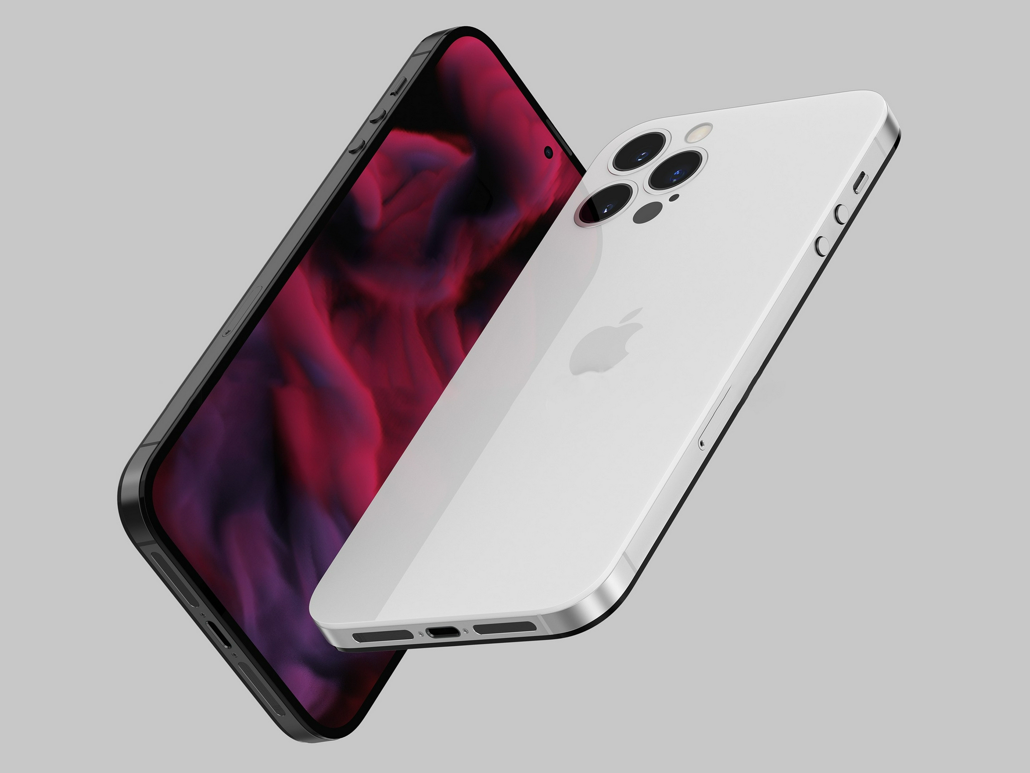 iphone14图片,苹果14概念图 近期,外国网友基于爆料和自己想法绘制了iphone14 pro钛冰蓝概念图.