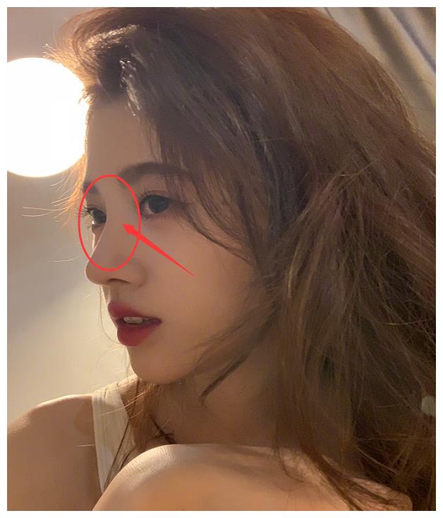 整容出来的鼻子,在光线之下是会透光的,但是鞠婧祎完全没有呀,所以真