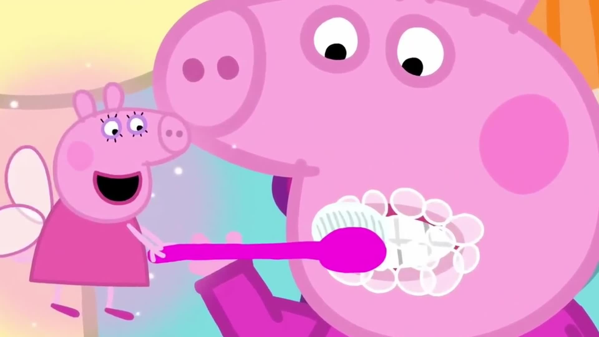 小猪佩奇 牙仙子帮助小猪佩奇刷牙 简笔画