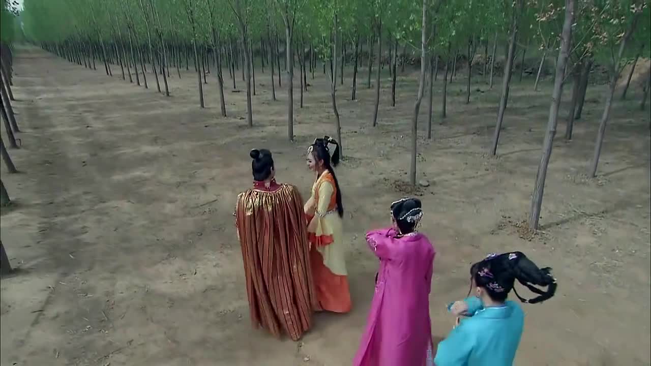 古装薛刚整天被三女围着个个国色天香薛刚着实吃不消
