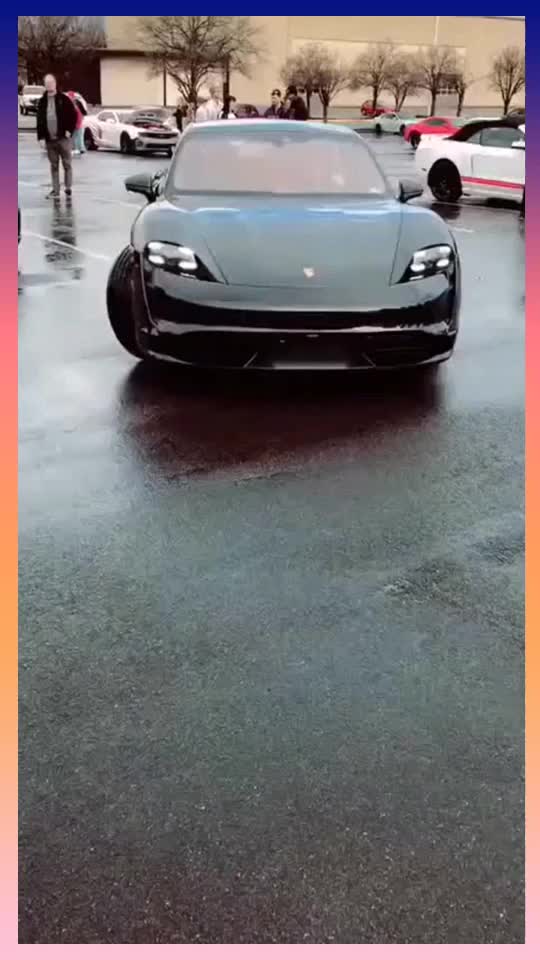 保时捷纯电的车，颜值让其它豪车，瞬间黯然失色