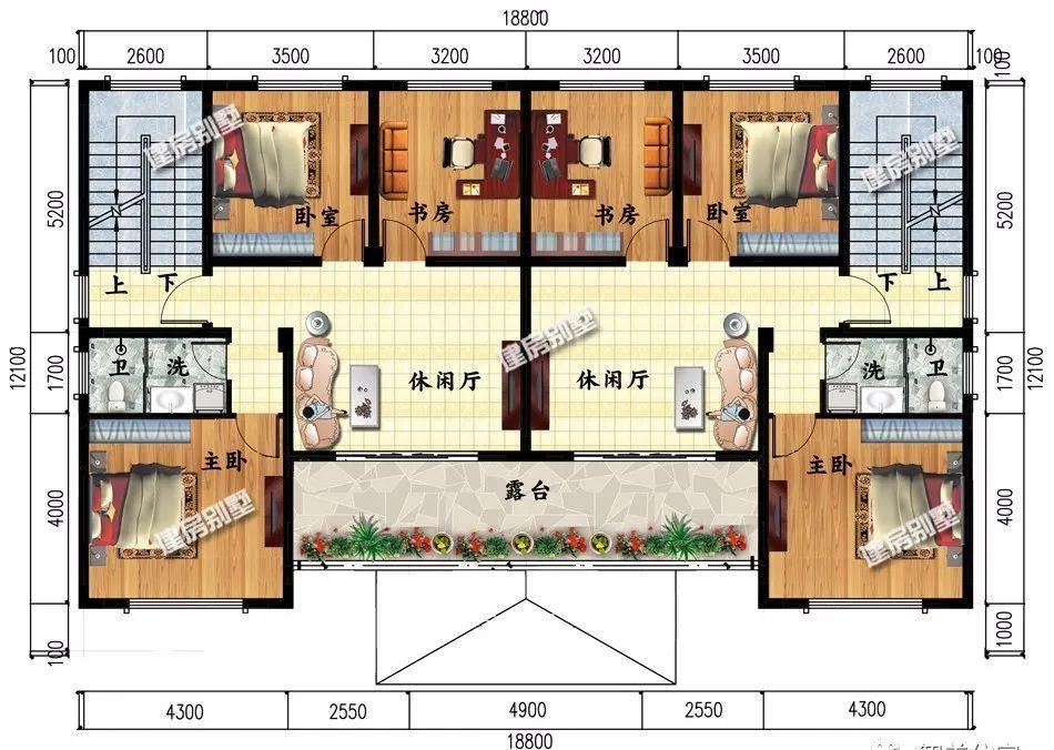 面宽20米进深10米别墅,面宽20米别墅设计图 面宽18米左右的双拼别墅,两兄弟一块建房,这样做省事省钱
