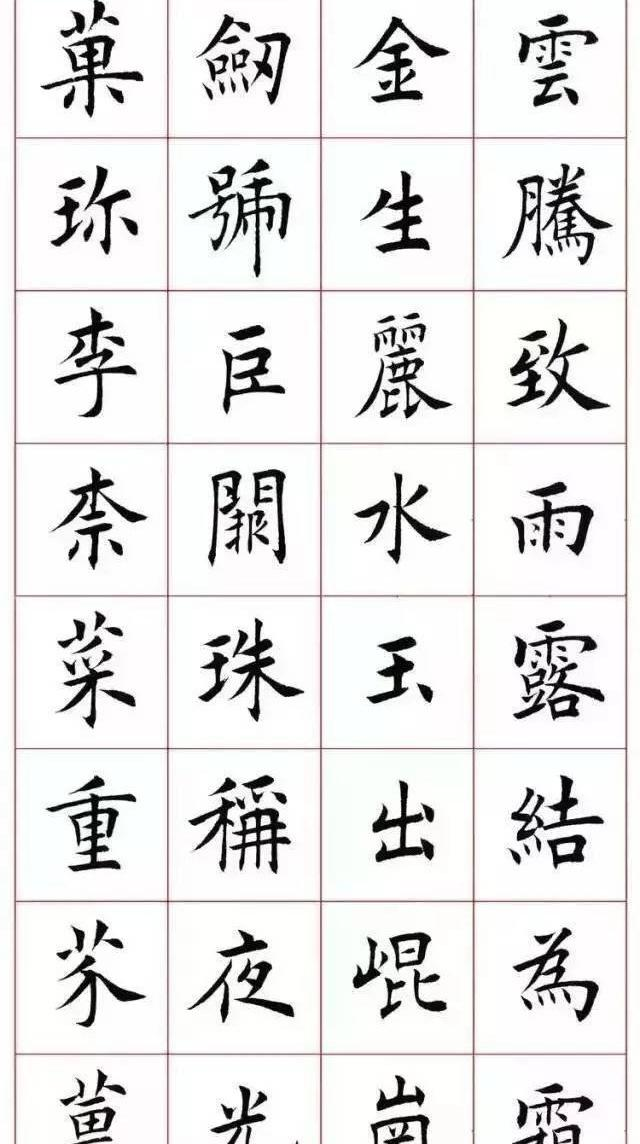 田蕴章楷书千字文欣赏字字精美和欧阳询比如何