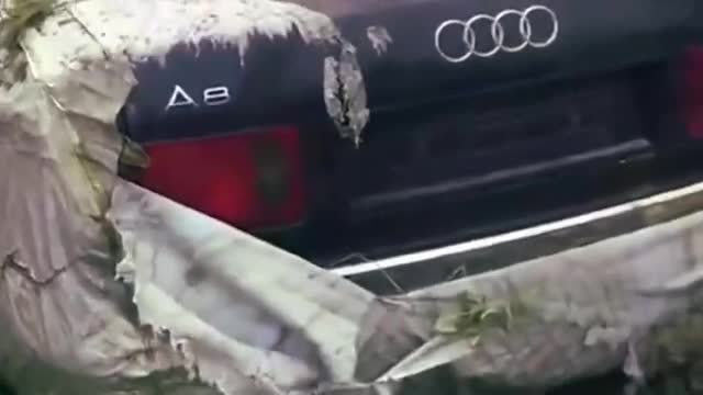 这辆奥迪A8停了6年没人动，车主究竟去哪里了，可惜了这辆好车！