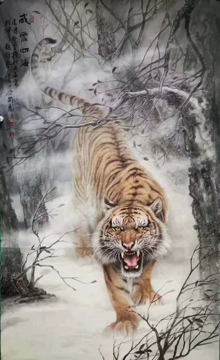 画虎名家陈念岗 当代画虎中的佼佼者