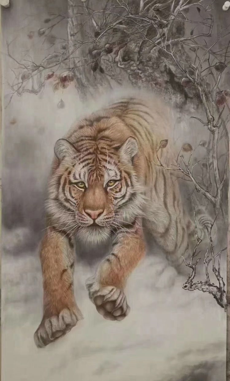 画虎名家陈念岗 当代画虎中的佼佼者