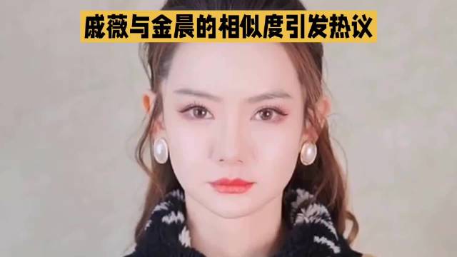 戚薇与金晨的相似度引发热议,明星周边, ...