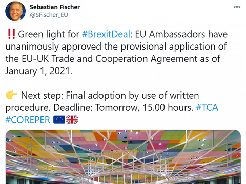 欧盟27国周三批准英国脱欧贸易协议，英国的“释放”几乎确定| 贸易协定_新浪财经_新浪网