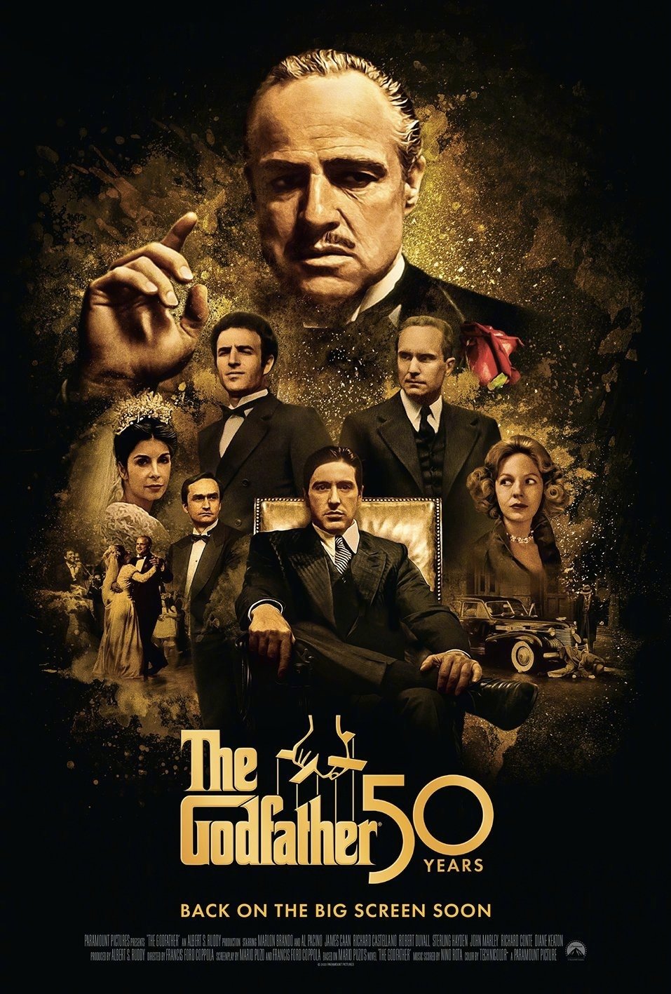 经典电影教父50周年4k修复版重映版海报曝光