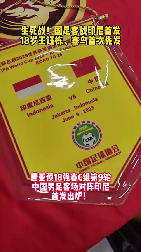 国足客战印尼首发：王钰栋、塞鸟首次先发，韩鹏飞先发蒋光太替补国足vs印尼首发 国足vs印尼