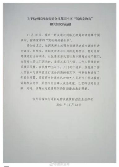 官方通报“隔离宠物狗遭扑杀”,记者对话当事人:事发后受到不小的压力休闲区蓝鸢梦想 - Www.slyday.coM 官方通报“隔离宠物狗遭扑杀”,记者对话当事人:事发后受到不小的压力休闲区蓝鸢梦想 - Www.slyday.coM