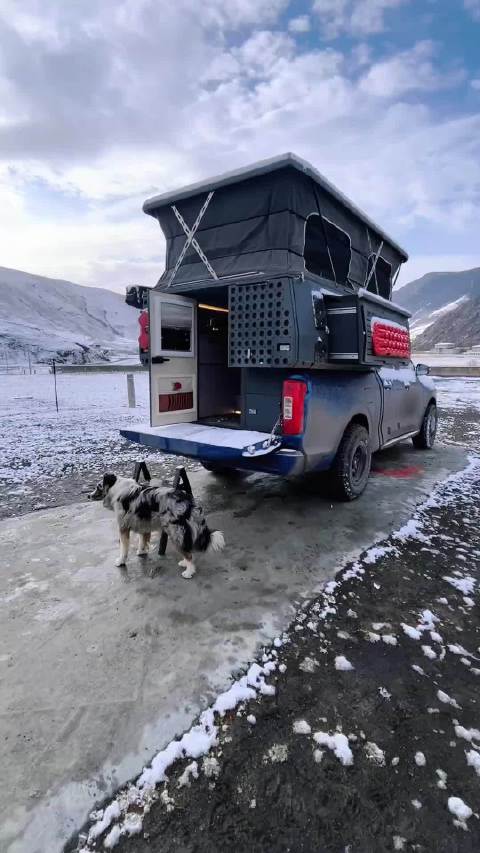 雪山皮卡露营！