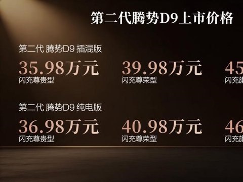 乘势者，事竟成！第二代腾势D9正式上市，35.98万元起 正观新闻