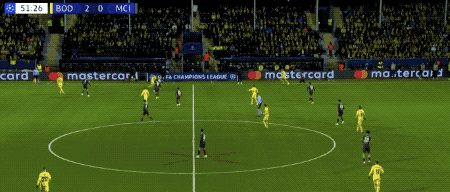 人口5.3万！欧冠：博德闪耀3-1曼城 20岁中卫连续犯错 罗德里染红