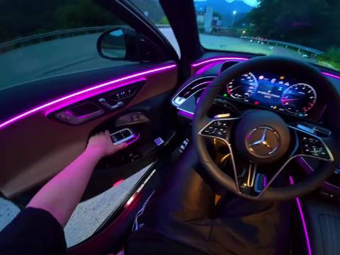 奔驰车主分享理想生活场景：开车听歌买菜回家