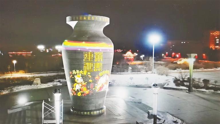 延寿  蚂蜒河国家湿地公园灯饰景观亮相