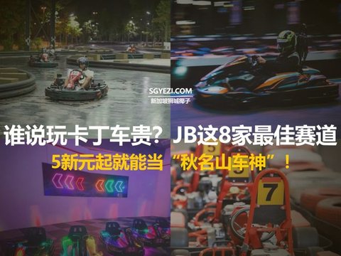 新山8大最佳卡丁车赛道,价格仅从5新元起
