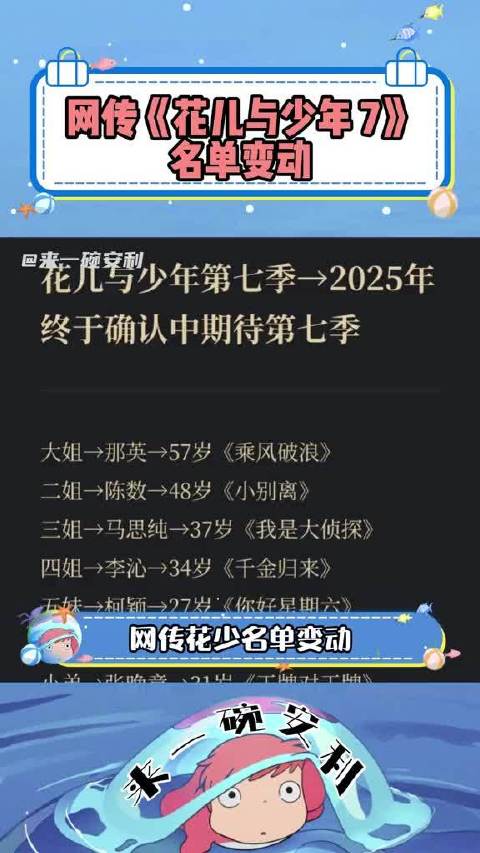 网传《花儿与少年7》名单变动了，这个阵容是你期待的吗