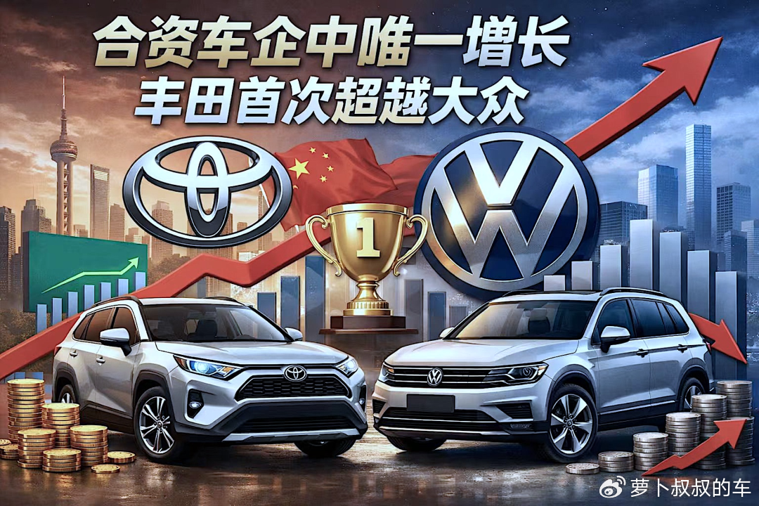 合资车企最后的体面：只有丰田在增长，还首次超越了大众