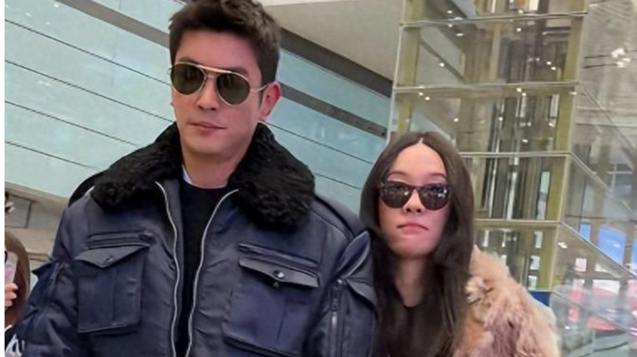 霍思燕杜江机场同框赴二人世界，皮草穿搭显发福，感情依旧甜蜜！