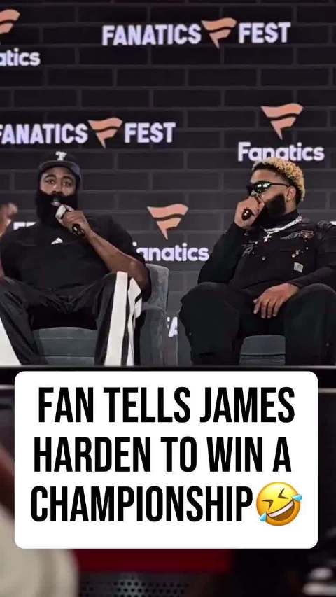 球迷喊话：去赢得总冠军吧！️哈登回应：我会努力的！