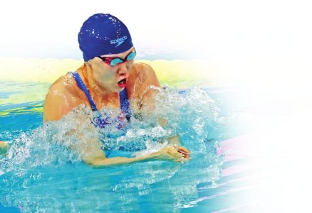 游泳项目收官 山西姑娘杨畅50米蛙泳摘银
