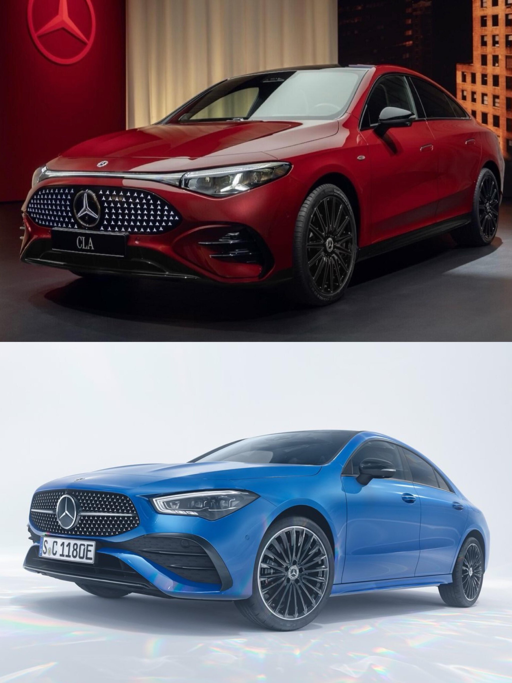 即将上市的新款奔驰CLA与现款对比图