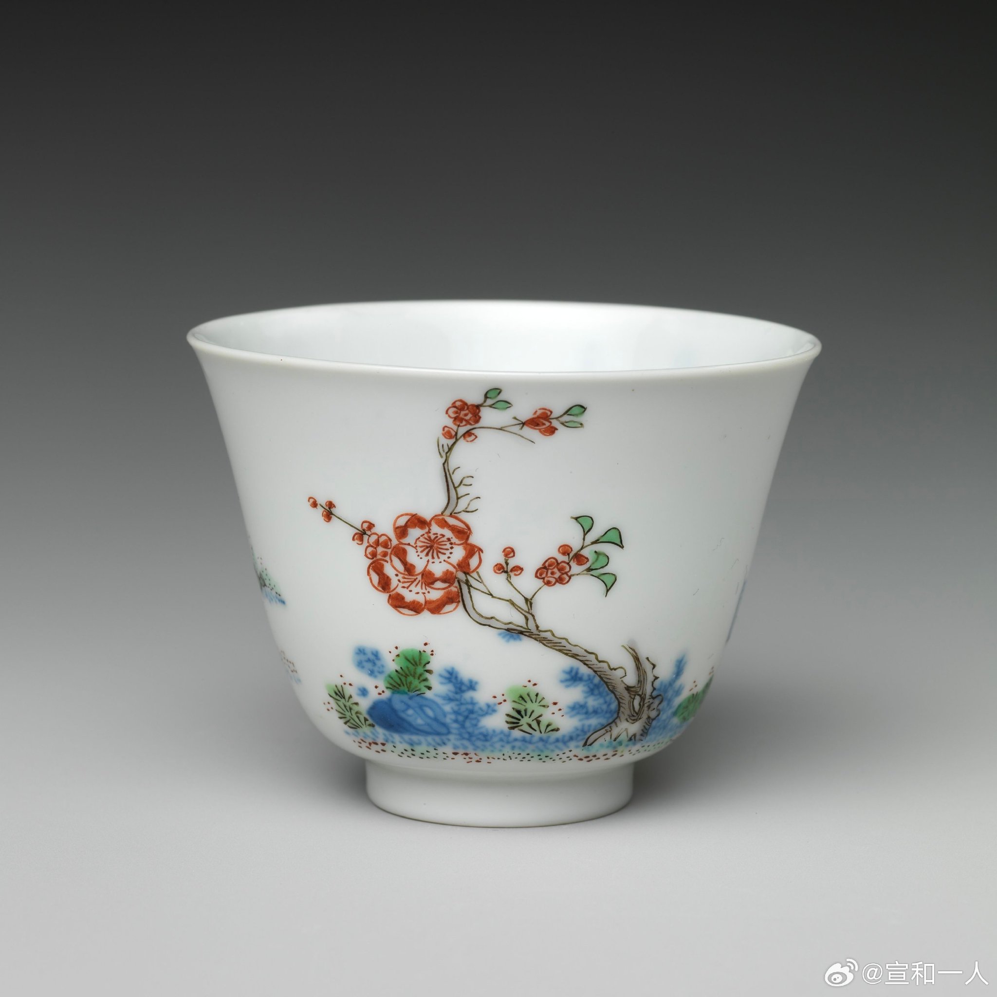 快立春了 饮茶先呐~ 景德镇窑五彩十二月令花神杯