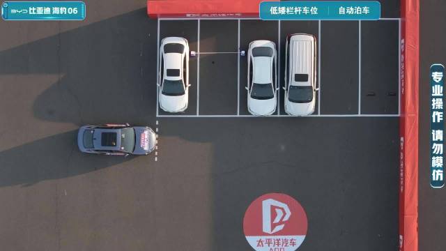 【2025智能辅助驾驶大横评】自动泊车-低矮栏杆车位-海豹06 DM-i