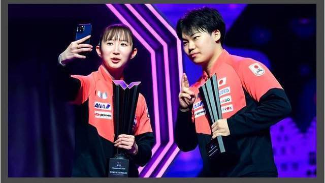 早田希娜首夺冠军赛冠军″重返顶尖行列″，松岛辉空摆出经典姿势