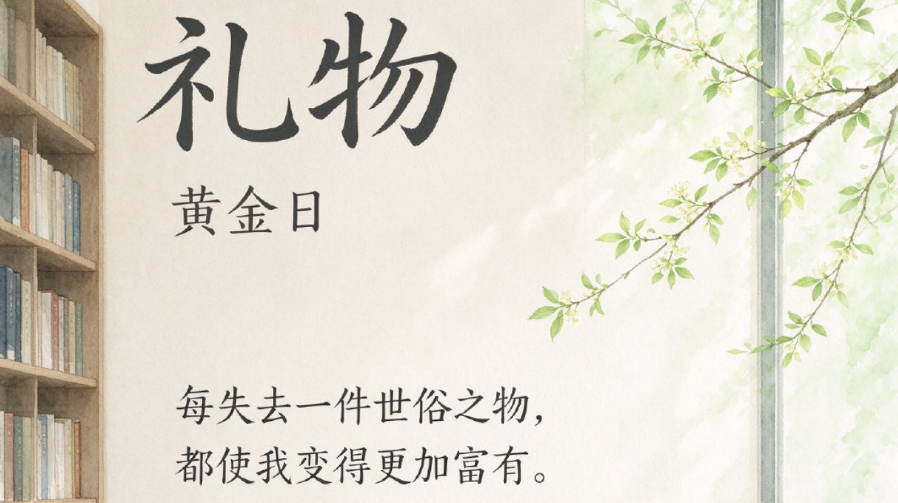读懂这首《礼物》，才明白富足是一场减法
