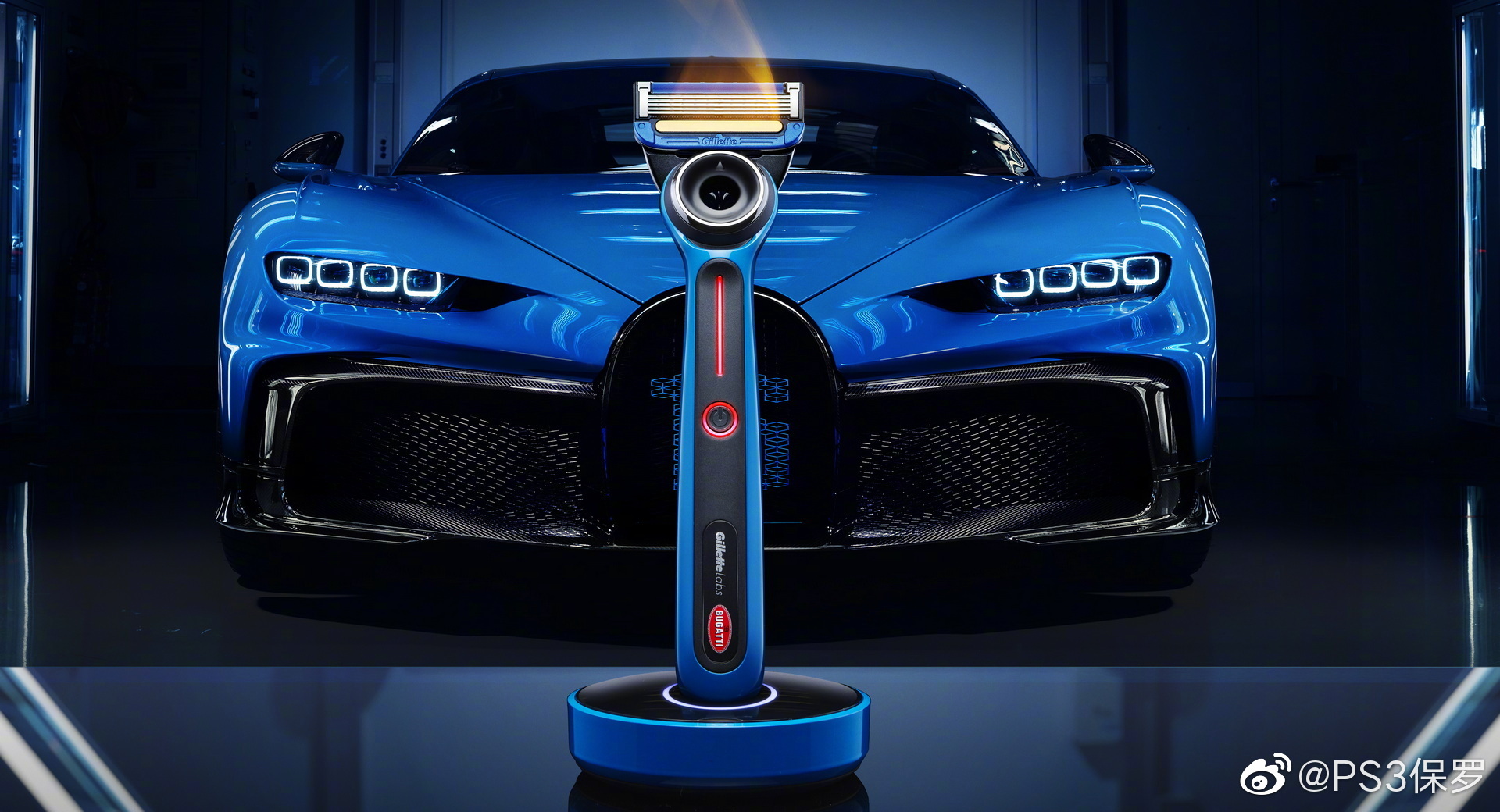 吉列和布加迪推出联名刮胡刀，带有加热功能，售价暂未公布