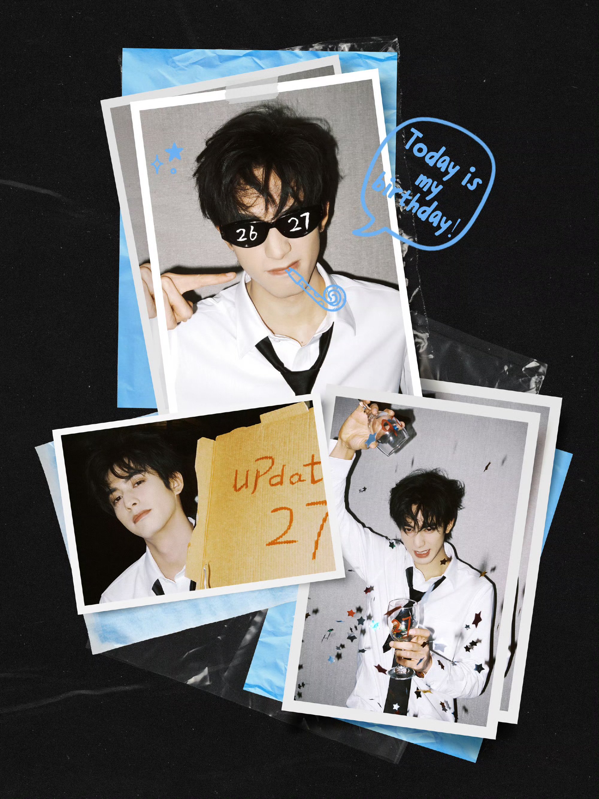 宋威龙27岁生日照曝光，白衬衫造型尽显少年气