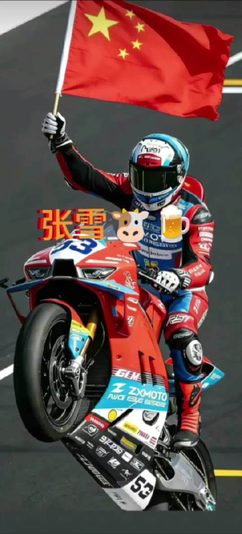 很多人都不看好你，可偏偏你最争气恭喜张雪摩托里程碑世界分站冠军