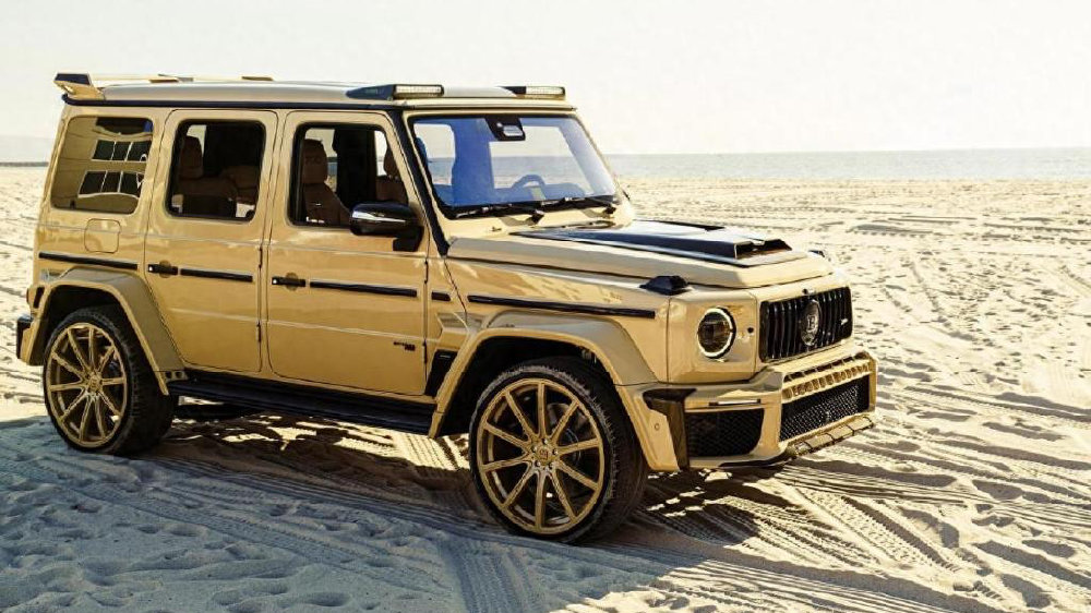 奔驰大G改装案例分享：碳纤维宽体套件配“土豪金”漆面帅不帅？